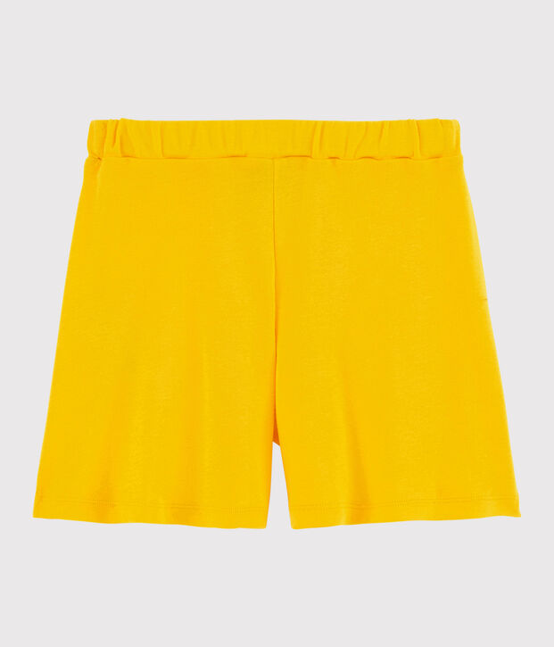 Short en coton enfant fille jaune