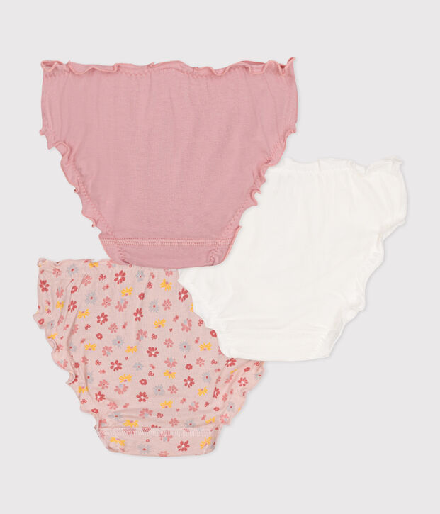 Lot de 3 culottes froufrou en coton enfant multicouleur