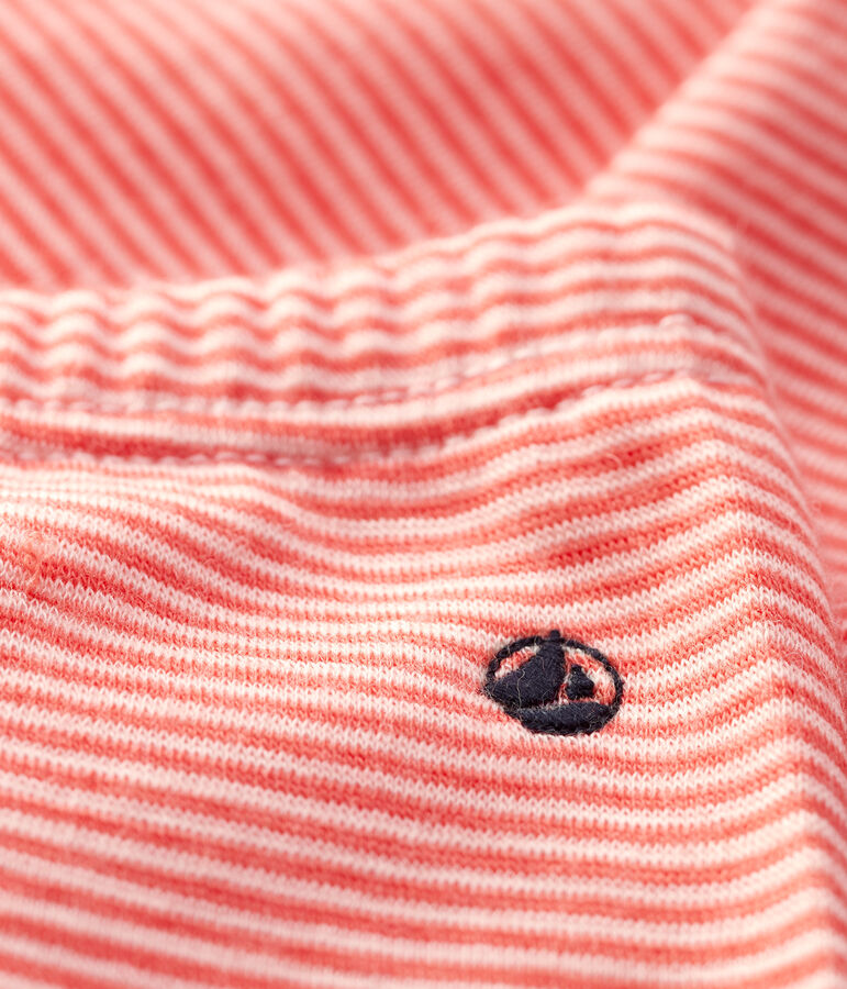 Legging en laine et coton b&eacute;b&eacute;. orange/blanc