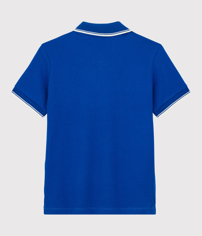 Polo manches courtes enfant gar&ccedil;on bleu SURF