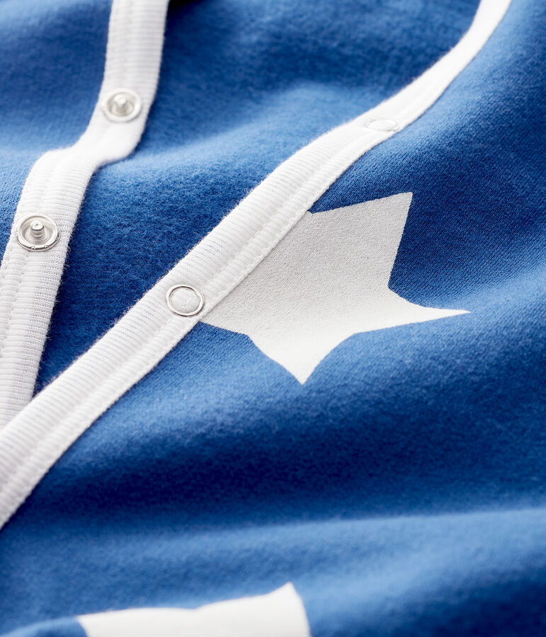 Dors-bien bleu &agrave; &eacute;toiles b&eacute;b&eacute; en molleton bleu MAJOR/blanc ECUME