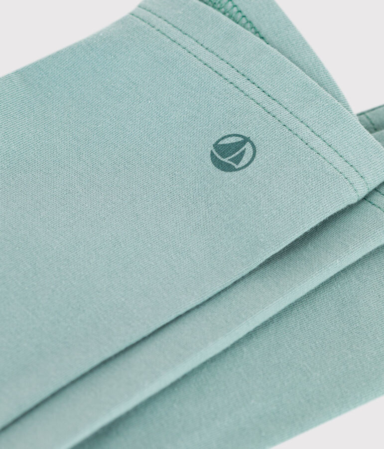 Legging enfant en coton uni vert PAUL