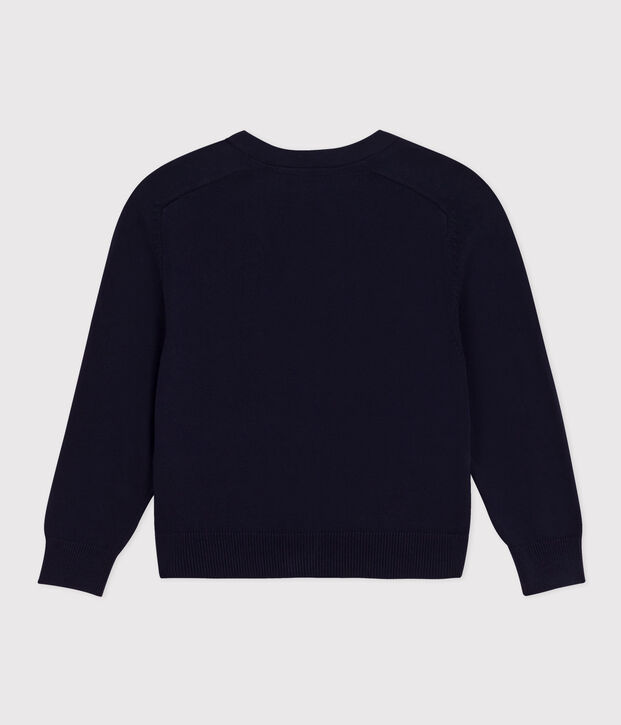 Cardigan en coton enfant gar&ccedil;on bleu