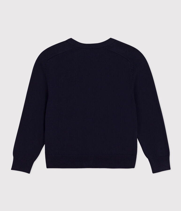 Cardigan en coton enfant gar&ccedil;on bleu SMOKING