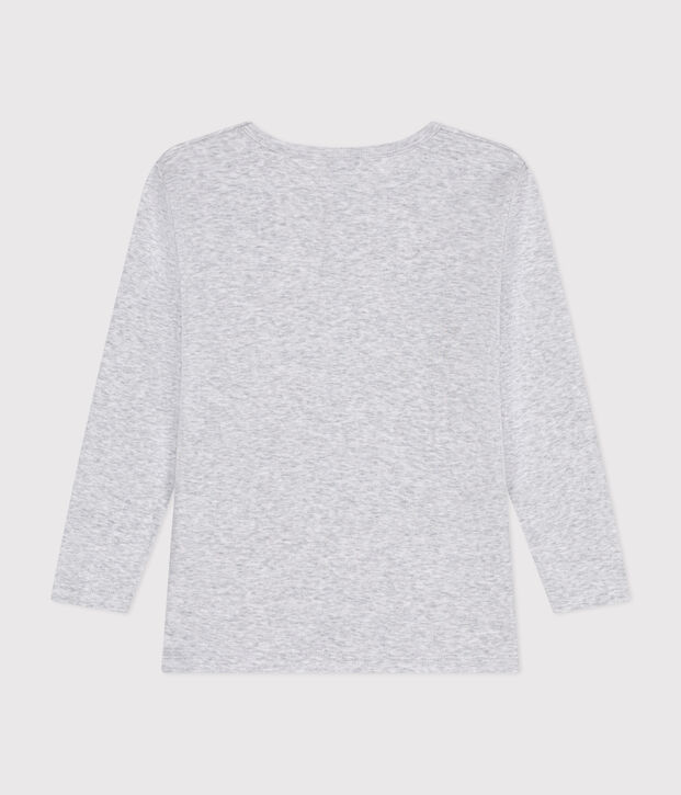 Tee-shirt enfant manches longues en coton gris