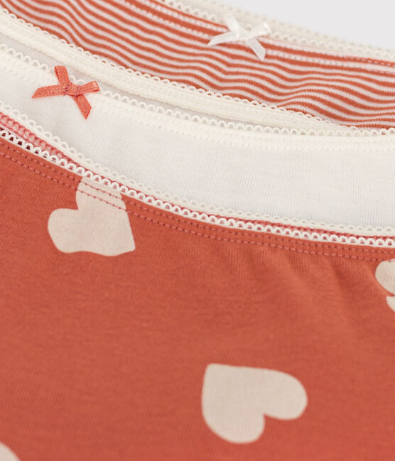 Lot de 3 shorties coeur petite fille en coton variante 1