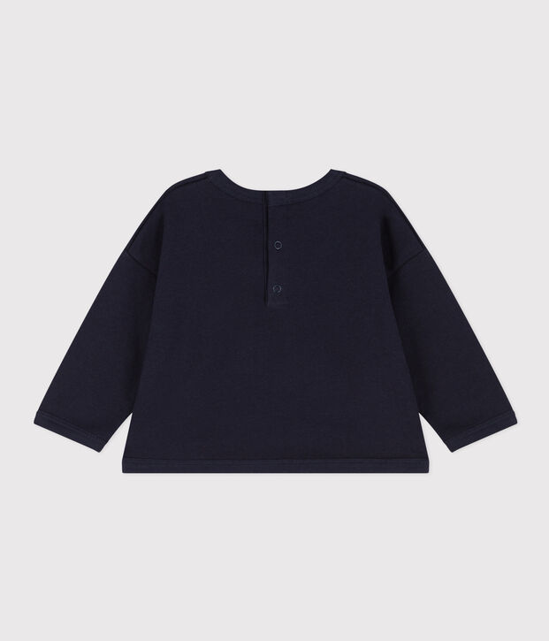 Sweatshirt en molleton b&eacute;b&eacute; bleu marine