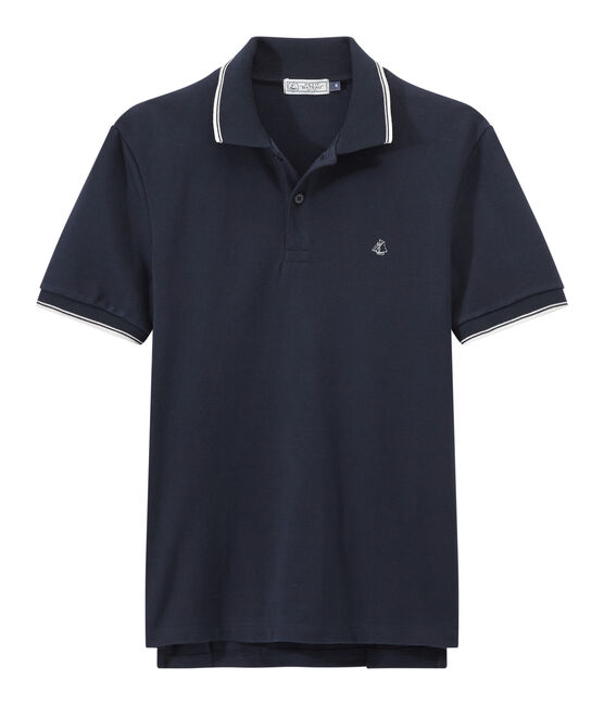 Polo manches courtes homme bleu SMOKING