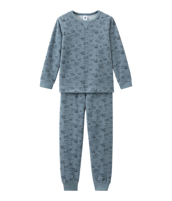 Pyjama petit garçon bleu ASTRO/gris MAKI