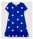 Robe manches courtes en coton et lin enfant fille