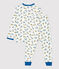 Pyjama imprimé panthères petit garçon en coton bio blanc MARSHMALLOW/blanc MULTICO