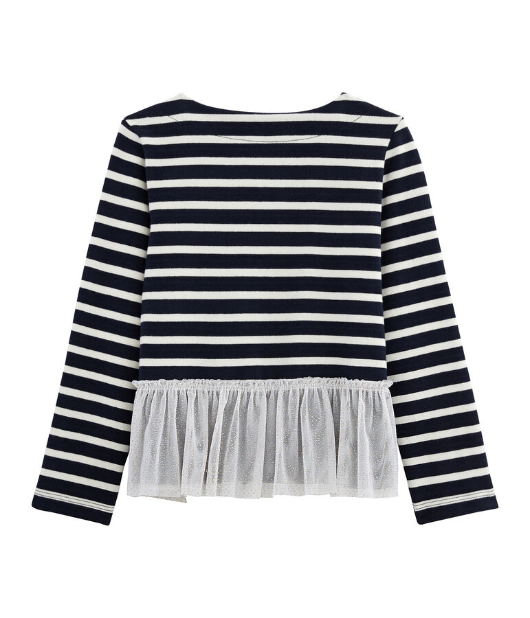 Marini&egrave;re manches longues enfant fille bleu/blanc