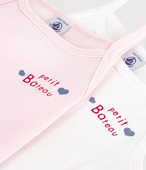 Lot de 2 chemises &agrave; bretelles en coton multicouleur