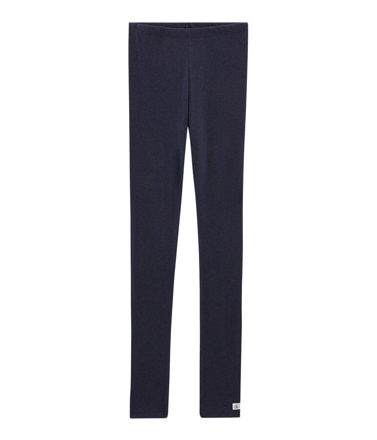 Legging chaud femme bleu