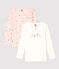 Lot de 2 tee shirts manches longues imprimé princesse petite fille en coton variante 1