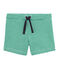 Short bébé garçon rayé vert PIVERT/blanc MARSHMALLOW