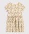Robe imprimée manches courtes en coton enfant fille blanc AVALANCHE/ MULTICO