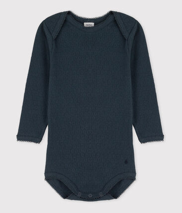 PETIT BATEAU - Body manches longues bébé en maille ajourée