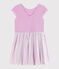 Robe cérémonie en crêpe et tulle enfant fille rose BOHEME