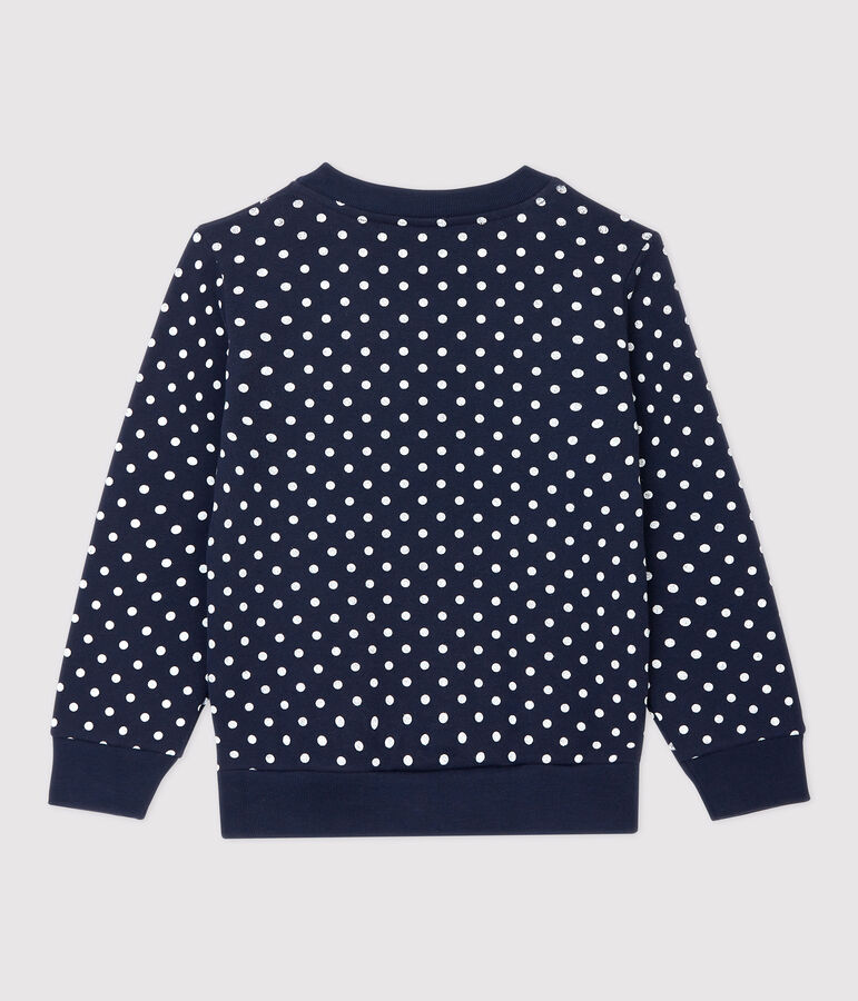 Sweatshirt en molleton enfant fille bleu SMOKING/blanc MARSHMALLOW