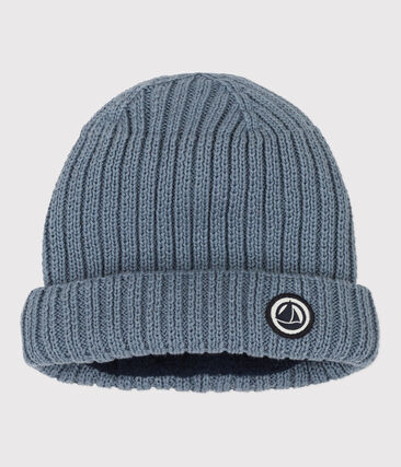 Bonnet bébé en tricot doublé en polaire recyclée