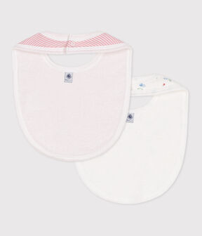 Lots de deux bavoirs bébé en coton imprimé variante 1