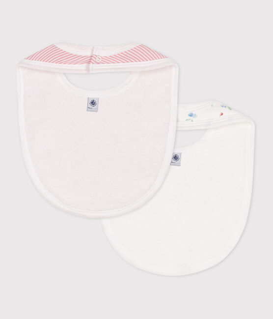 Lots de deux bavoirs bébé en coton imprimé variante 1