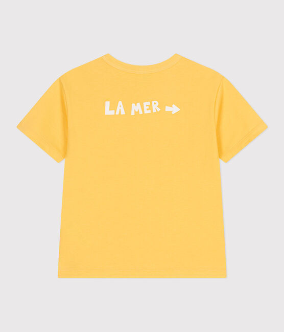Teeshirt enfant en coton manches courtes imprimé jaune ORGE