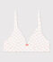 Soutien gorge paddé fille imprimé blanc ECUME/rose VENUS/ MULTICO
