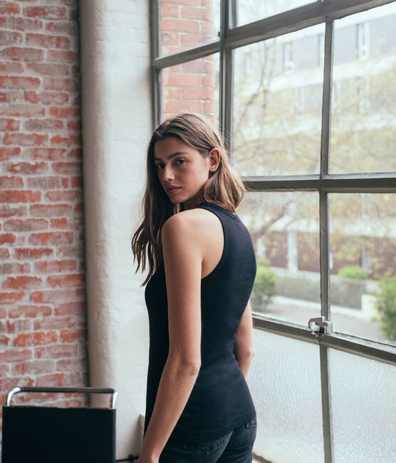 Débardeur femme uni noir NOIR