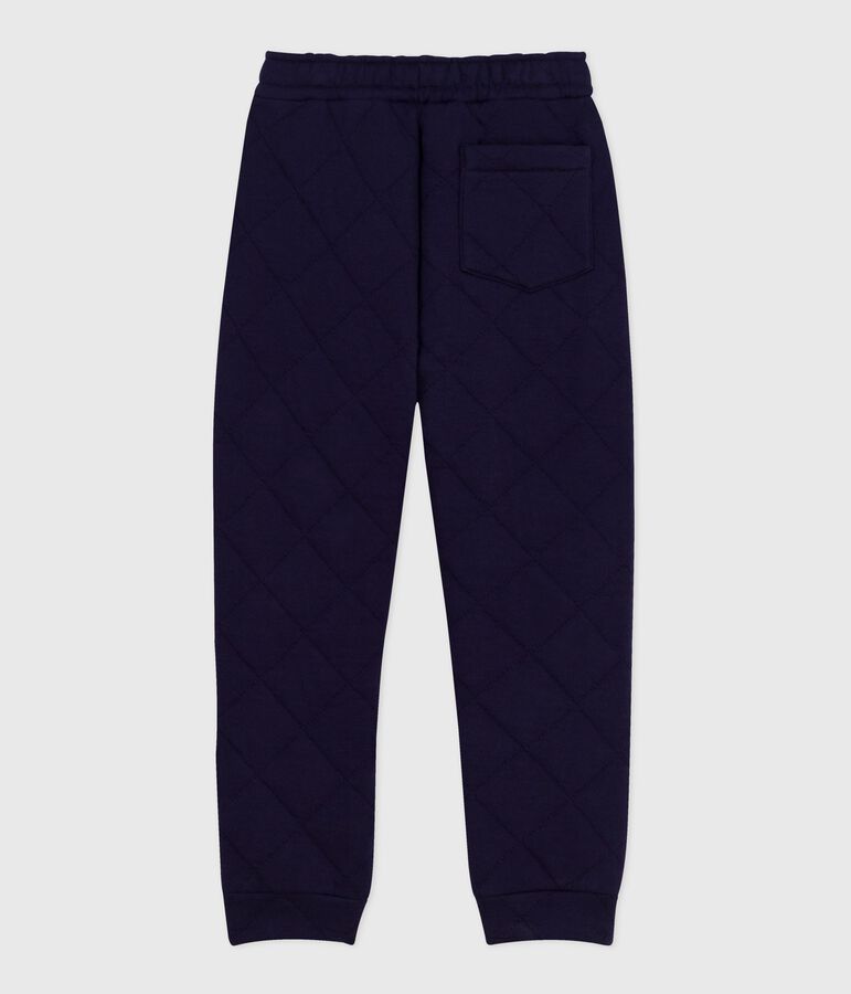 Pantalon de jogging enfant en coton uni bleu SOIR