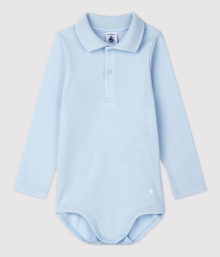 Body en coton b&eacute;b&eacute; bleu FRAICHEUR