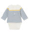 Body tee shirt manches longues bébé garçon blanc MARSHMALLOW/blanc MULTICO