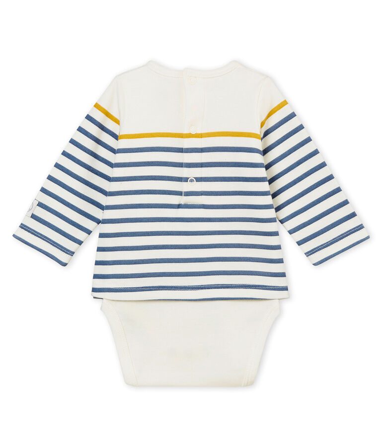 Body tee shirt manches longues b&eacute;b&eacute; gar&ccedil;on blanc/multicouleur