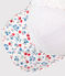 Casquette enfant fille en toile imprimé fleurs blanc MARSHMALLOW/blanc MULTICO