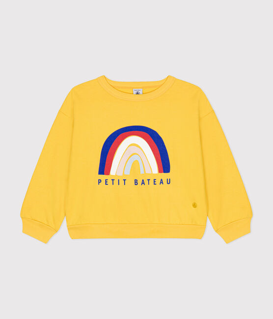 Sweatshirt en molleton léger enfant fille jaune NECTAR
