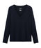 Tee shirt manches longues coton sea island femme bleu MARINE