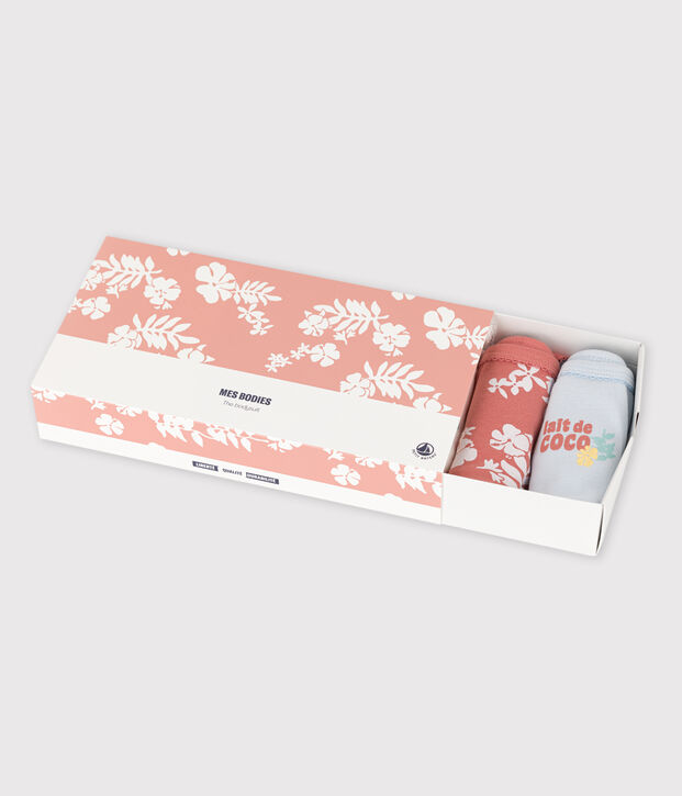 Lot de 5 bodies hawa&iuml; bretelles b&eacute;b&eacute; en coton multicouleur