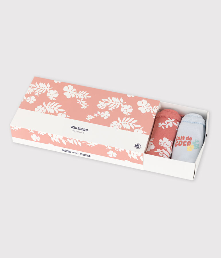 Lot de 5 bodies hawa&iuml; bretelles b&eacute;b&eacute; en coton multicouleur