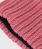 Snood en tricot doublé en polaire bébé rose ROSEWOOD