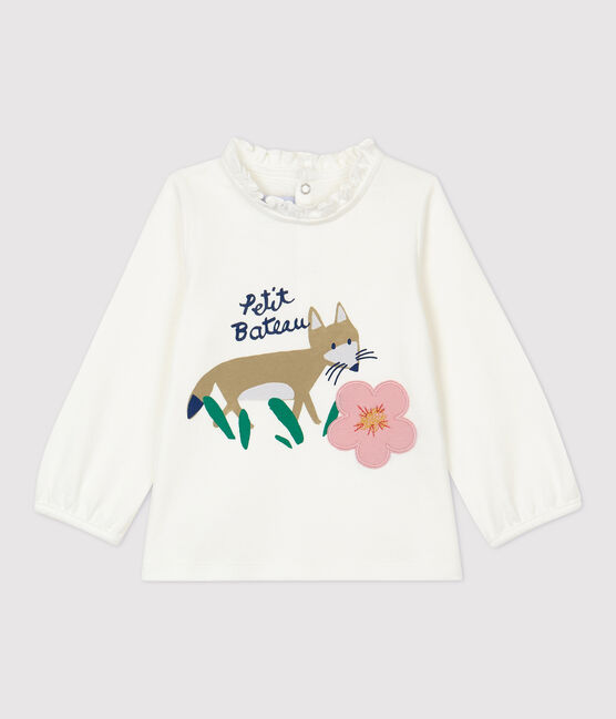 Blouse en coton bébé. blanc MARSHMALLOW