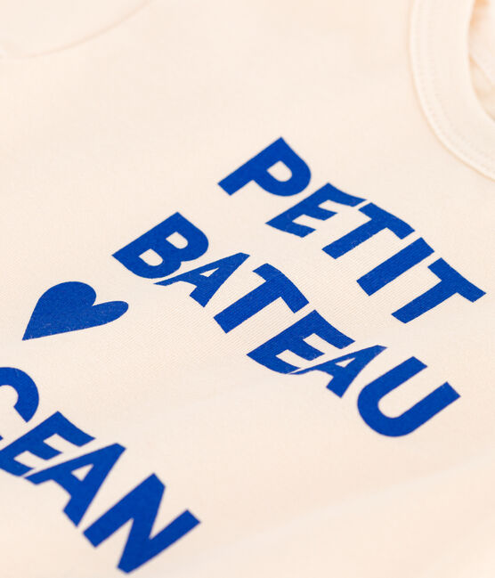 Tee-shirt manches courtes bébé en jersey avec motif écru AVALANCHE