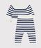 Ensemble 2 pièces bébé rayure marinière en tricot bleu MARSHMALLOW/ SOIR