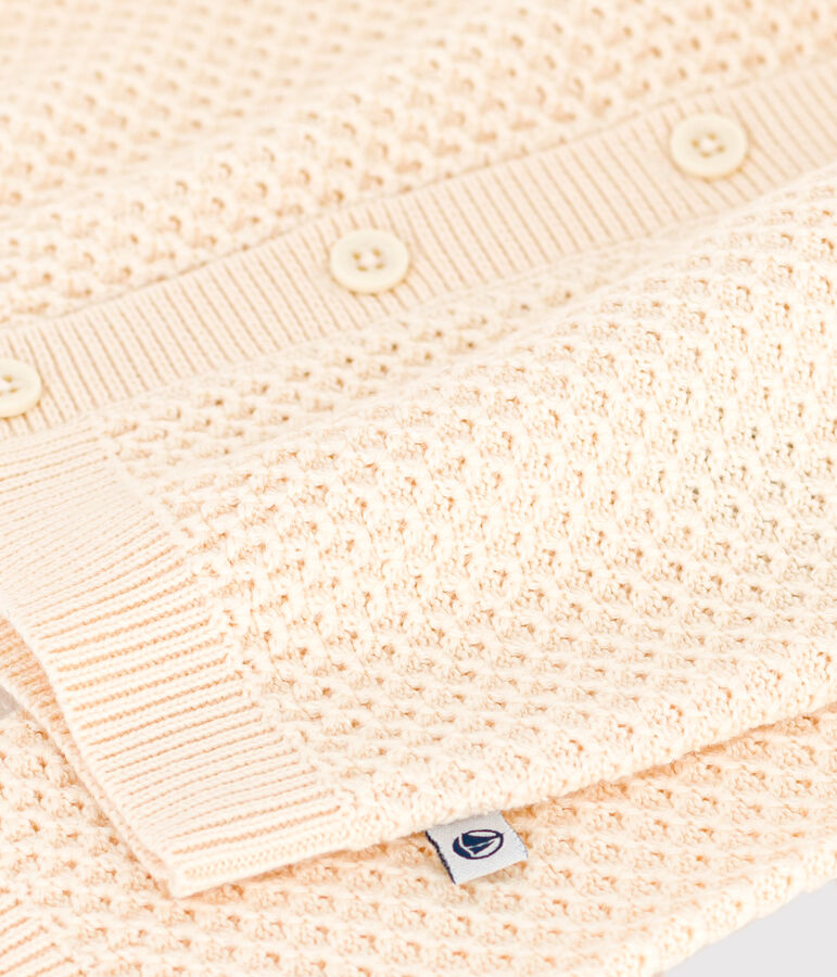 Cardigan en tricot de coton b&eacute;b&eacute; &eacute;cru AVALANCHE
