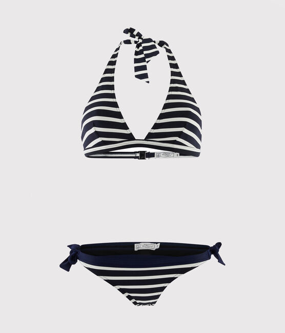 Maillot de bain 2 pièces bleu SMOKING/blanc MARSHMALLOW