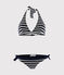Maillot de bain 2 pièces bleu SMOKING/blanc MARSHMALLOW