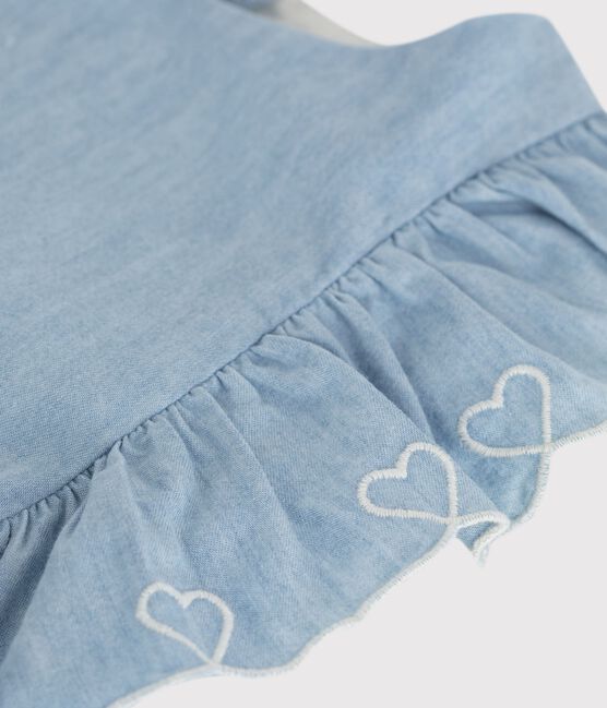 Robe sans manches enfant en coton bleu BLEU CLAIR