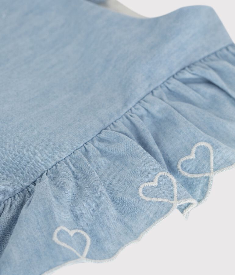 Robe sans manches enfant en coton bleu BLEU CLAIR