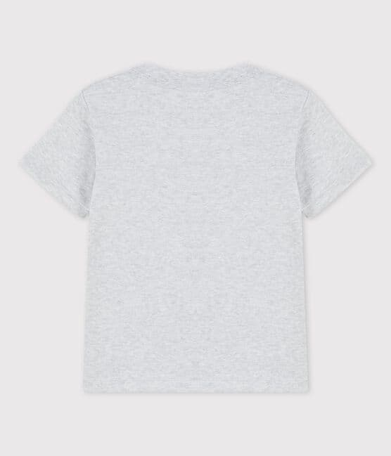 T-shirt manches courtes en coton enfant garçon gris POUSSIERE CHINE