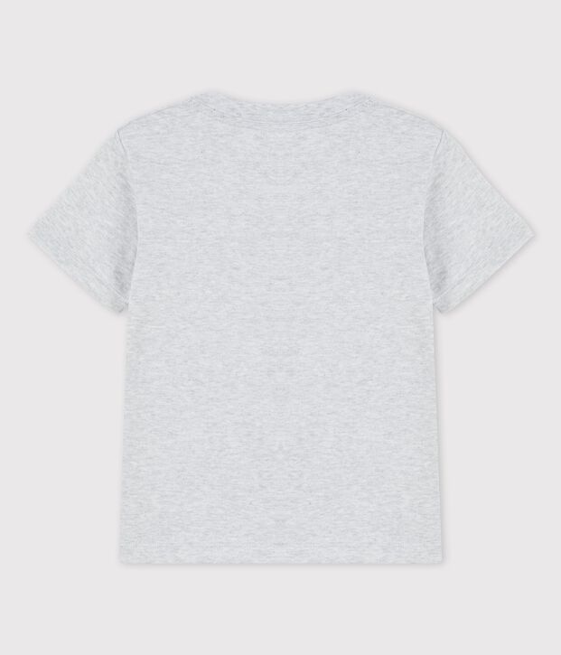 T-shirt manches courtes en coton enfant gar&ccedil;on gris